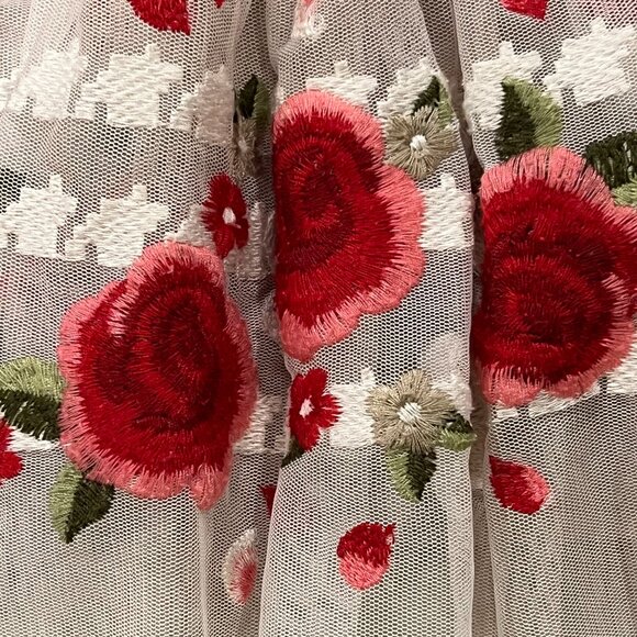 Mayoral Girl's Floral Embroidered Tulle Skirt, 3T - Picture 5 of 7